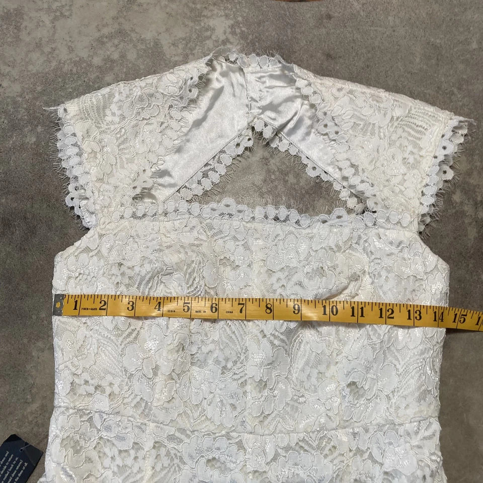 Vestido de novia Ann Taylor para mujer 0 encaje blanco rústico Foto 2 de 4