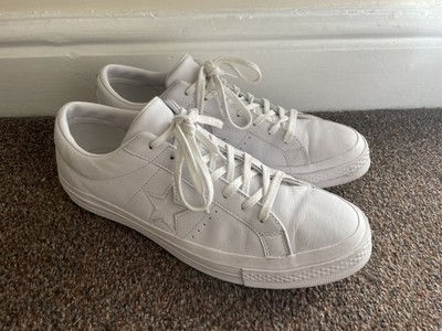 white leather converse ebay