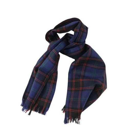 Scotland House Ltd. 100% Pure Wool Scarf Blue Green Red Plaid Scarf 54" x 10.5" - Picture 5 of 5