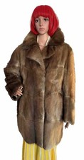 GORGEOUS REAL MINK BROWN LUXURY FUR JACKET BEAUTIFUL SZ:L