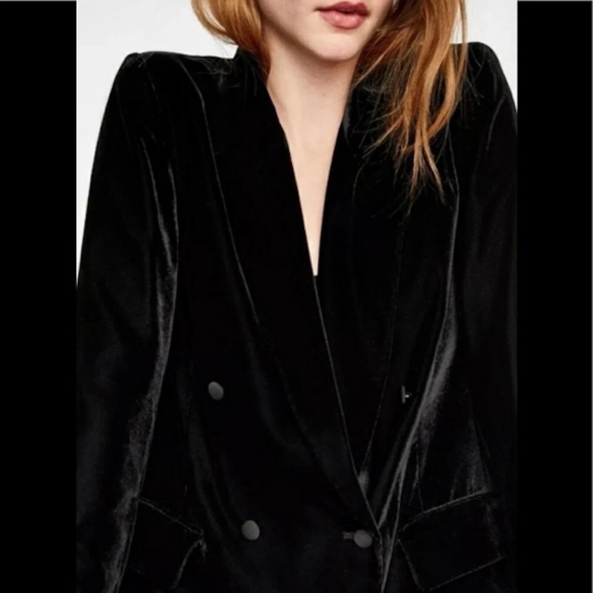 Zara velvet 2025 jacket womens