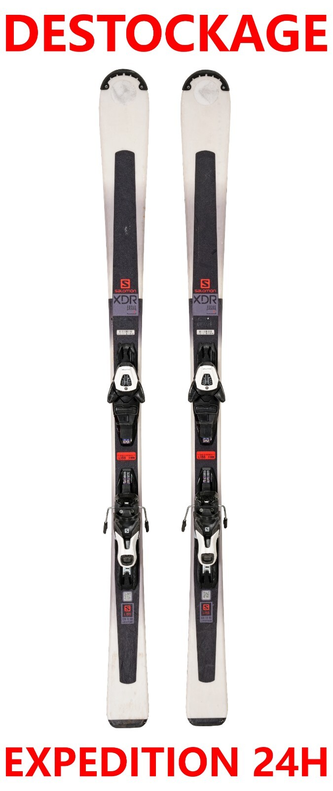 Sci Adulti Usati SALOMON "XDR FOCUS" Taglia: 150 Cm = 1 Metro 50 + Fissaggi