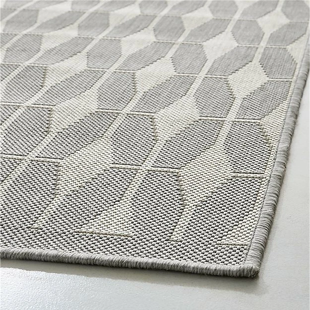 Crate & Barrel Aldo Dove Grey indoor-outdoor 2'x3' rug