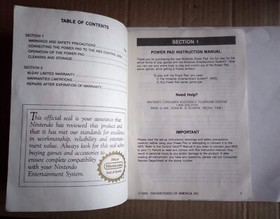 1988 Original NES Power Pad Instruction Manual Only Nintendo Vintage