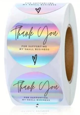 1000 "Thank You For Supporting My Small Business" Stickers
