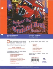 Jerry Garcia GRATEFUL DEAD Vintage 2002 PROMO TRADE AD Poster of Steppin CD MINT