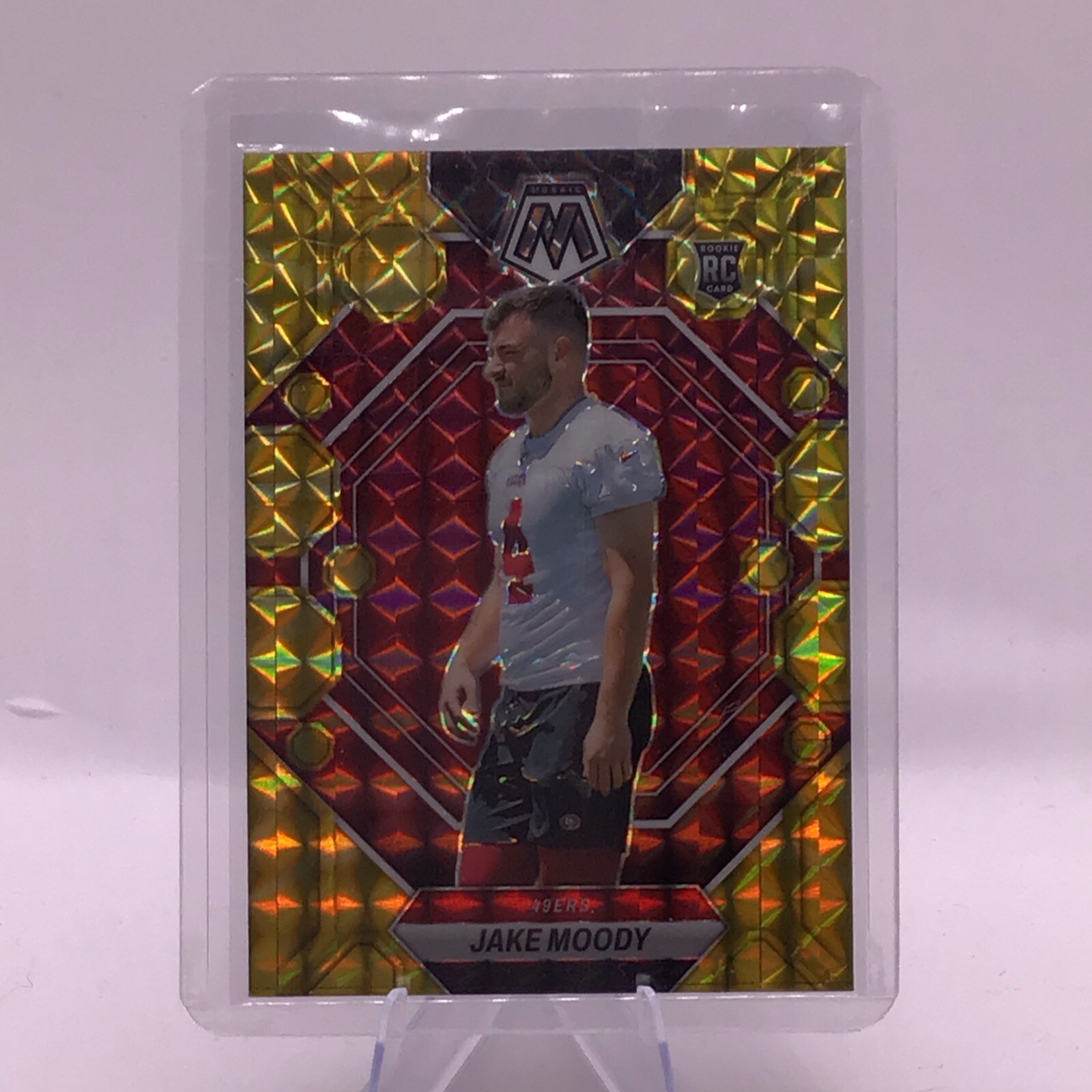 2023 Panini Mosaic #326 Jake Moody Reactive Yellow Mosaic San Francisco 49ers