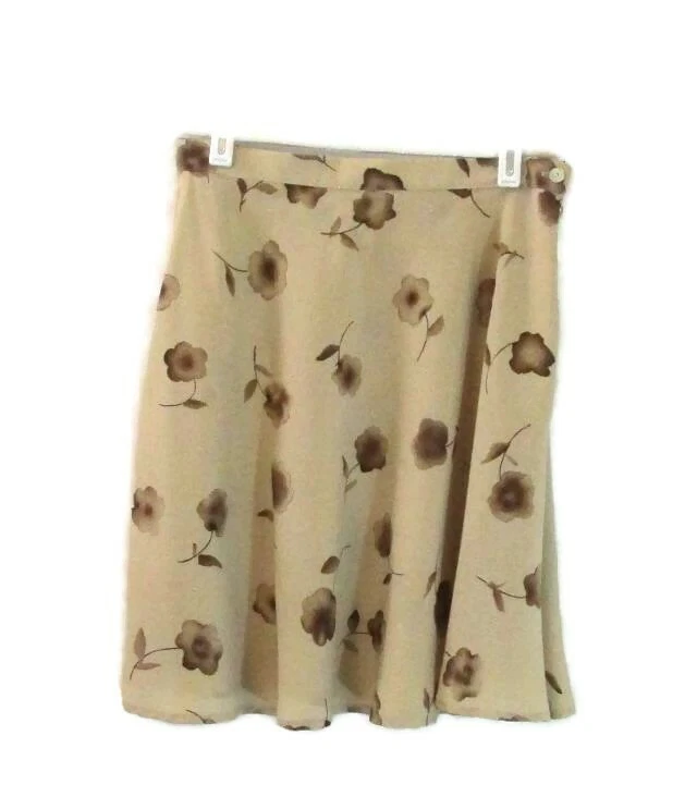 Jonathan Martin 2 Piezas Falda Traje Talla 7 Almendra/Beige Chaqueta Blazer y Falda Floral Foto 3 de 4