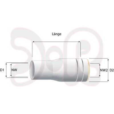 BINZEL Gasdüse flaschenform NW Ø 14,5mm für MB 25
