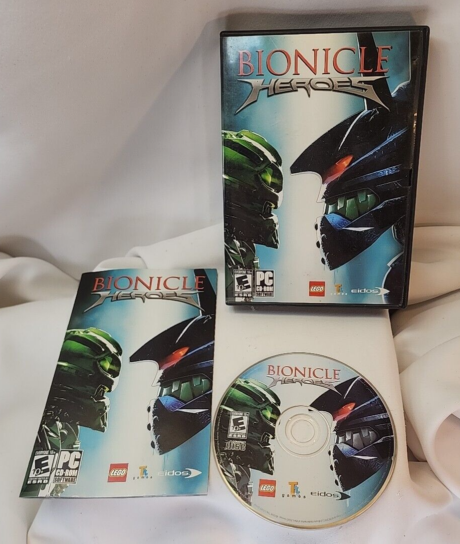 Lego Bionicle Heroes PC CD-Rom 2006 w/ Case & Manual 788687100601