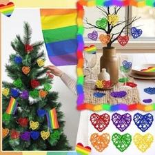 48Pcs Colorful Wicker Rattan Balls Round Heart Shaped Rattan Balls Rainbow Vase