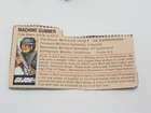 1982 GI Joe Rock N Roll File Card v1 Vintage Hasbro Cardback Filecard