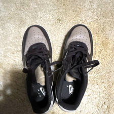 Nike Air Force 1 Low Top Men s Lace-Up Sneakers Black/Gray/White Leather