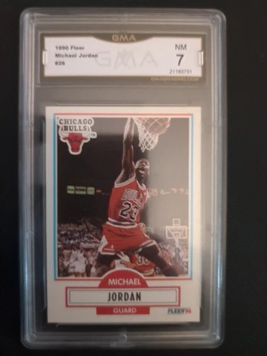 1990-91 Fleer Michael Jordan #26 Bulls PSA 7