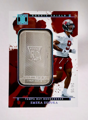 #ad 2025 Panini Impeccable Emeka Egbuka RC 35 Bucs 1 Troy oz .999 Fine Silver DW3 $259.98