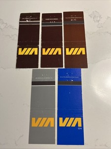 VIA Rail Lot Of 5 Matchbook Covers Canada