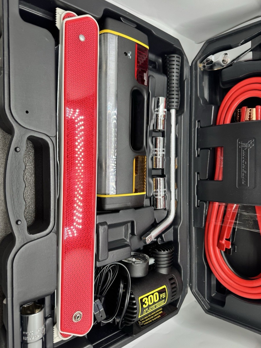 Michelin Premium Emergency Roadside Kit HD Cables Tools Air