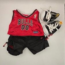Build-A-Bear OS Chicago Bulls NBA Jersey Shorts Shoes Set Y2K Retired Sports
