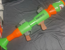 NERF Fortnite Rocket Launcher Dart Blaster Green Orange Toy