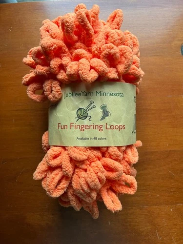 Jubilee Yarn Minnesota Fun Fingering Loops Color 1359 Orange Peel Finger Knit video thumbnail
