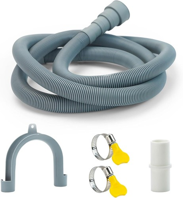 #ad 6.6 Feet Universal Washing Machine Drain Hose Flexible 6.6Feet Gray $11.23