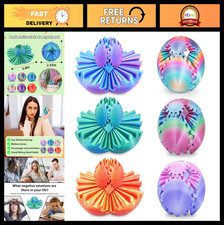 6 Pack Fidget Gear Balls, 3D Printed Stress Relief Spin Cubes for Adults  Kids