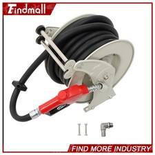 Findmall 1"x50' Retractable Diesel Hose Reel Fuel Hose Reel With Fueling Nozzle