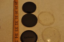 Lot Of Camera Lens Plastic End Caps. used to cover both of the lens ends