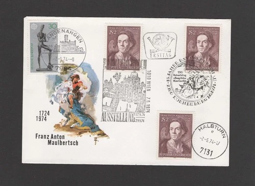 Österreich  1 st.  FDC   Ausland - 4 fach - Kombinationen  1970-iger Jahre