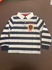 NWT Boys' Fall/Winter Rugby Style Shirt -  Cotton Black  & White Stripe Size 2-3