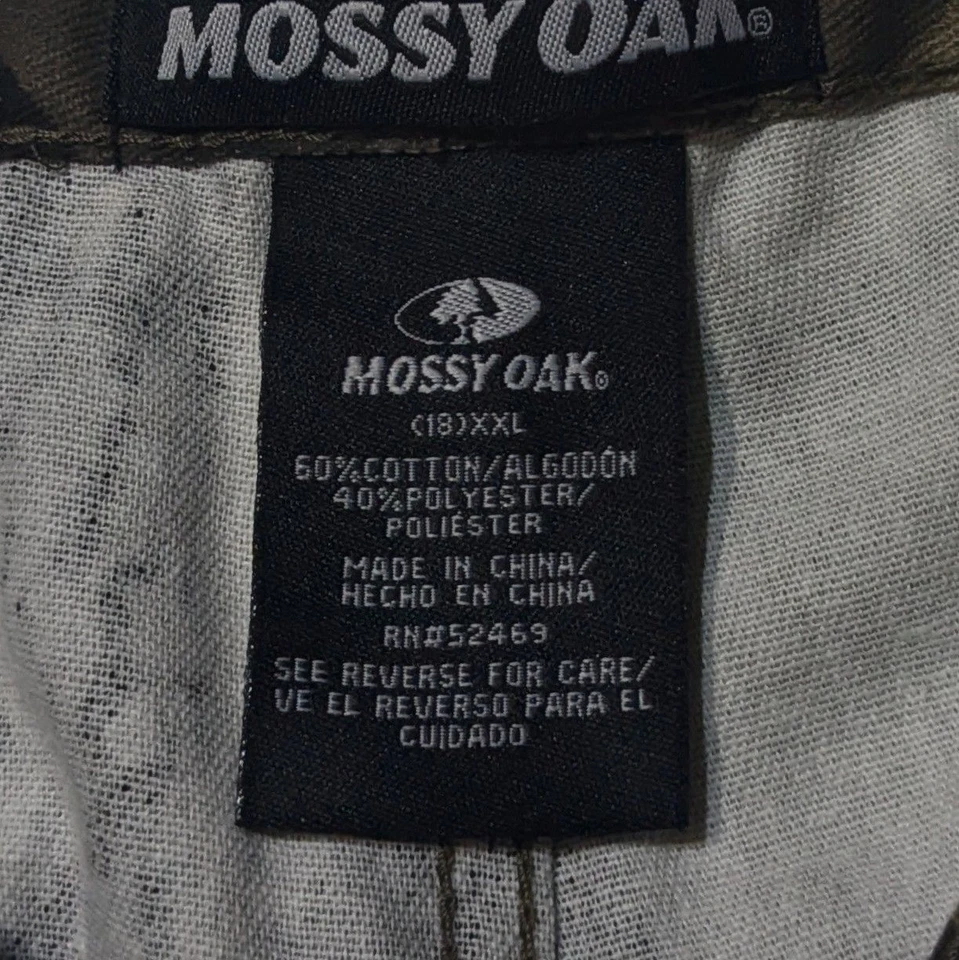 Mossy Oak Camo Cargo Pants Youth Boys Size 18 XXL 30x29 Hunting Outdoor EUC - Image 4 of 4