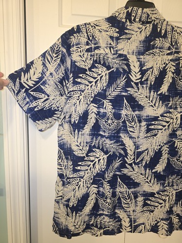 🏝Neu mit Etikett Herren Margaritaville Tropical Hawaii Kurzarm Hemd XL Seide & Leinen - Bild 11 von 11