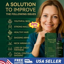 Stem Cell Collagen Peptide Oral Drops Firm Sagging Skin Reduce Wrinkle 30ml