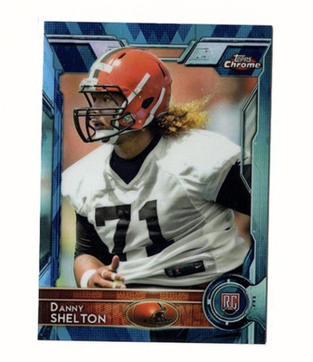 Danny Shelton RC 2015  Topps Chrome #131  Hot Box Diamond Blue Refractor