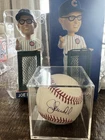 JOE MADDON Signed Rawlings Official Major League Baseball & Bobblehead Cubs 🔥🔥