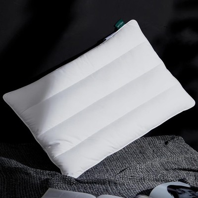 Three ese Luxury Natural Flat Thin Goose Feather Down Pillows King Size,
