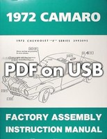 1970 1971 1972 Camaro Werkstatt Reparaturhandbuch Per USB Chevrolet