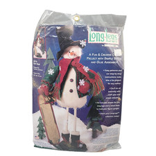 Dimensions Long Legs Felt Kit Bob Sled Snowman 62179 Sealed NOS Vintage