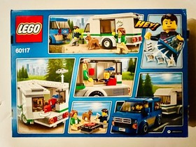 LEGO, CITY 60117, VAN & CARAVAN, ASSEMBLED, COMPLETE, BOX+MANUALS+FIGS