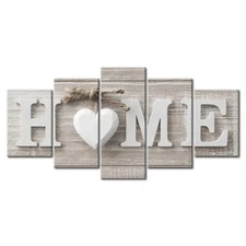 HOME Sign Canvas Art Prints 5Pcs Unframed Wall Art Set for Modern Home Decor