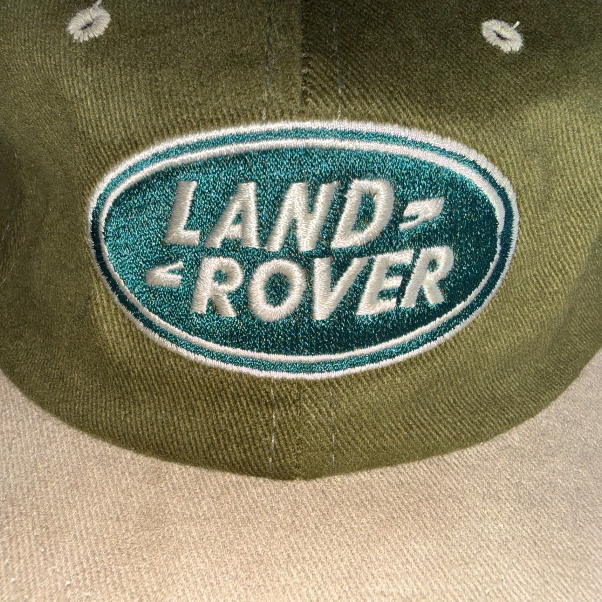 希少 USA製90s LAND ROVERヴィンテージ キャップ 企業ロゴ 90s VINTAGE LAND ROVER SUV EMBROIDERED BASEBALL CAP ADJUSTABLE