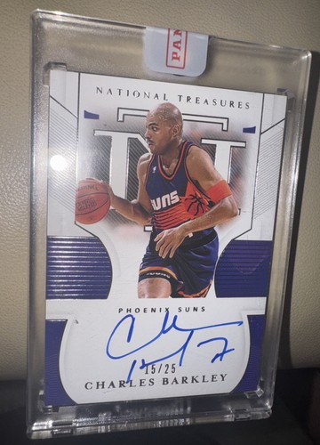 2020-21 National Treasures Charles Barkley Signature Auto /25 SSP Encased Sealed - Picture 2 of 6