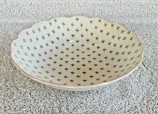 Vintage American Country Nikko Soup Bowl Rose Bouquet By Dena 6 5/8” D 1 3/4” H