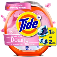 Tide Power PODS with Downy Soft, April Fresh Scent 25 Count,NEW