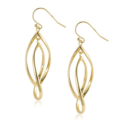 Sterling Silver Dangle Drop Earrings for Women Hypoallergenic 14K Gold Double Li