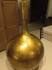 LARGE Mexican Modernist Bulb Vase Gold Crosses Mercury Glass? — photo 9