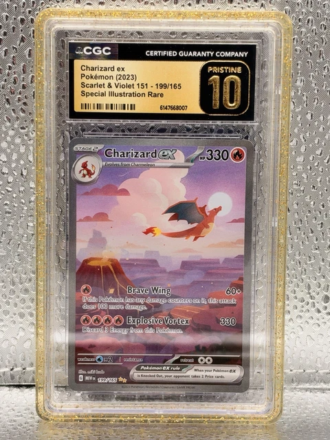 2023 POKEMON SCARLET & VIOLET 151 CHARIZARD EX SIR #199/165 HOLO CGC 10 PRISTINE