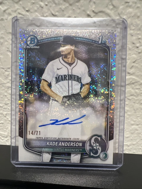 2025 Bowman Draft Chrome 1ST Prospect Auto Sparkle Refractor Kade Anderson 14/71