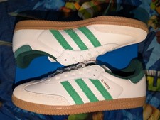 Adidas Men's Shoes Samba OG Core White/Green/Collegiate Green JI3202 Sz 10 NIB