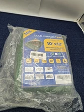 10' x 12' Tarp Waterproof 9MIL Protective Tarpaulin Weave Dark Green Brown